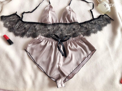 BSushi Silky Lace Two-Piece Set —Effortless Allure